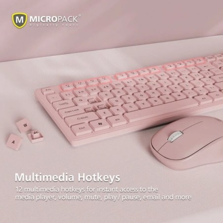 Micropack Keyboard & Mouse Km-237W Wireless Combo Ultra Slim & Ergo Design