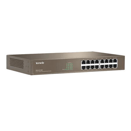 Tenda Switch Layer 2 16 Ports Gigabit Teg1016D Unmanaged Rack