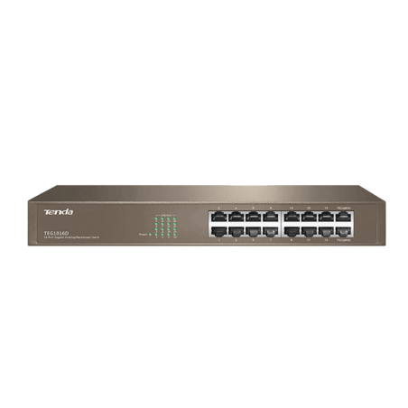 Tenda Switch Layer 2 16 Ports Gigabit Teg1016D Unmanaged Rack