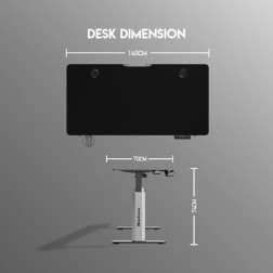 FANTECH WS414 WORK STATION ADSJUSTABLE RISING DESK (BLACK)